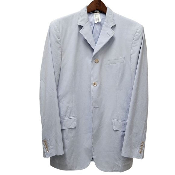 Dolce & Gabbana Powder Blue 3-Button Side Vent Men's Blazer Side Size 48R (38US) - Picture 1 of 16